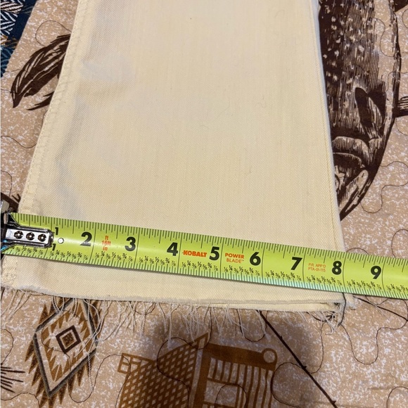 Zara high rise pale yellow straight jeans women’s size 6 - Picture 8 of 9